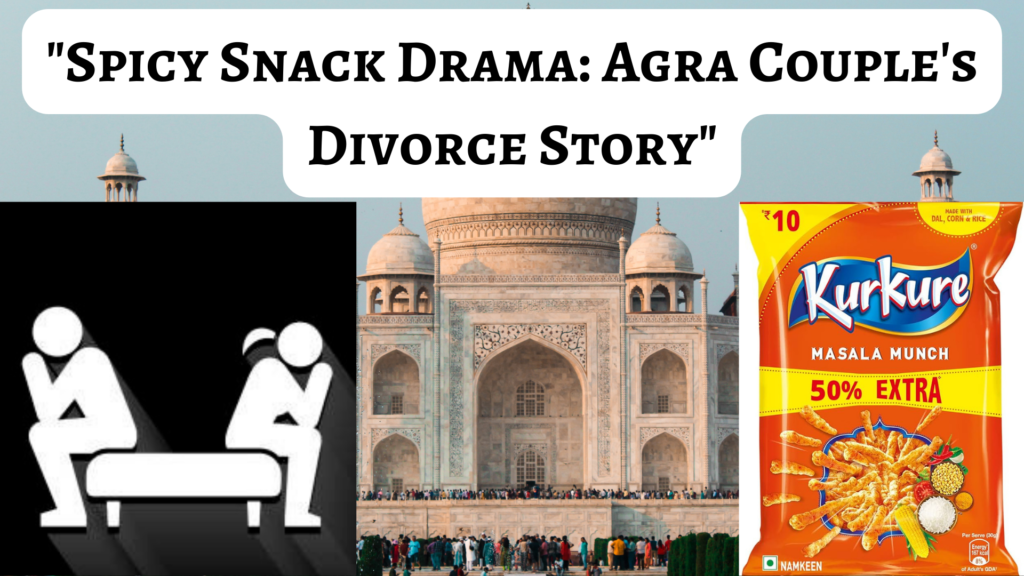 A couple in Tajnagari is divorcing over a small argument about a ₹5 packet of Kurkure chips.